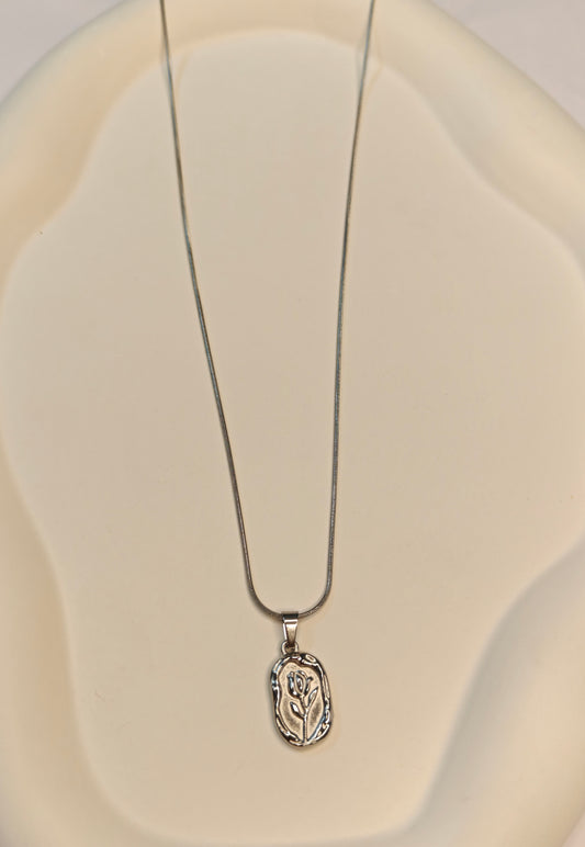 Silver Flower Necklace