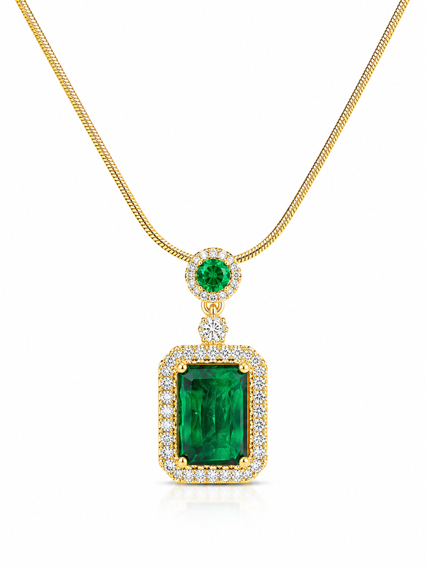 Green Stone Party Necklace