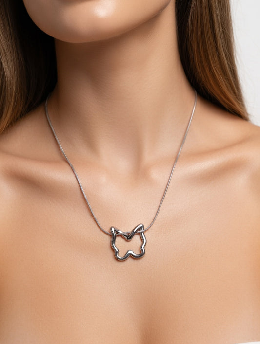 Silver Cat Necklace