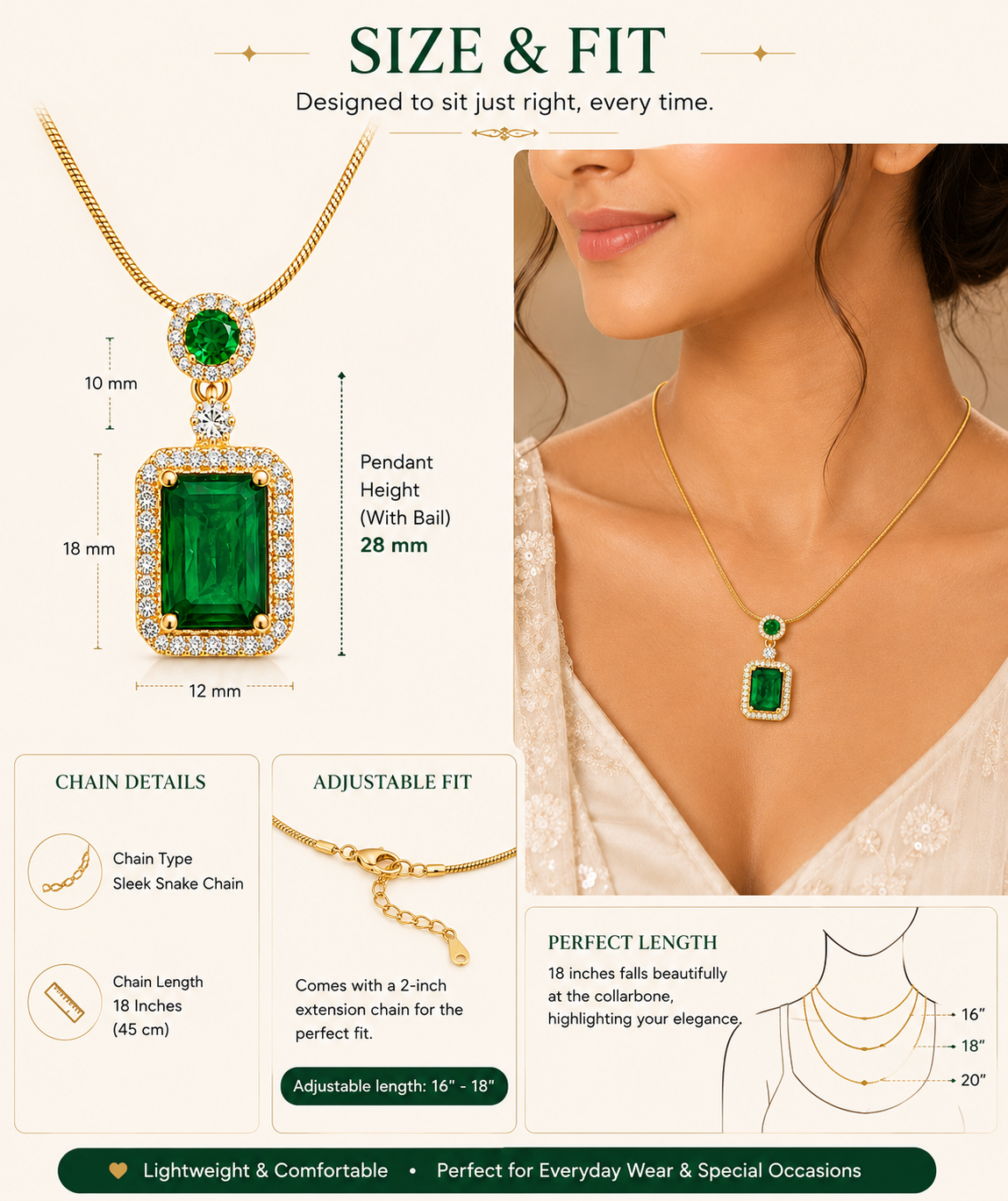 Green Stone Party Necklace
