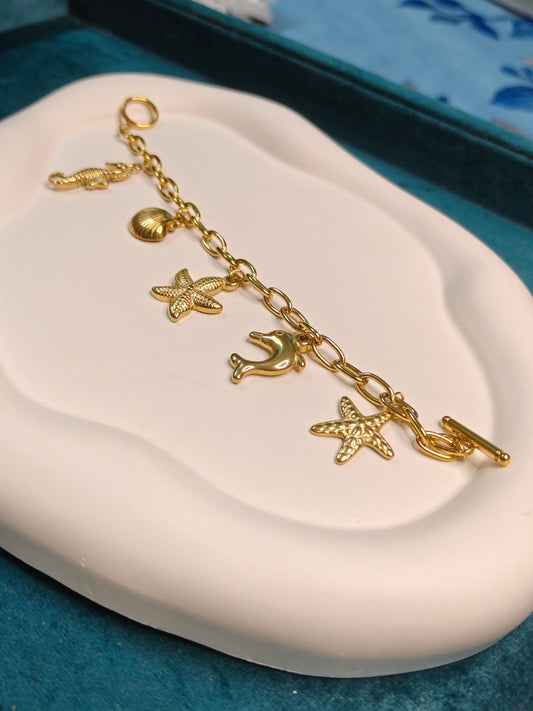 Multi Charms Heavy Bracelet