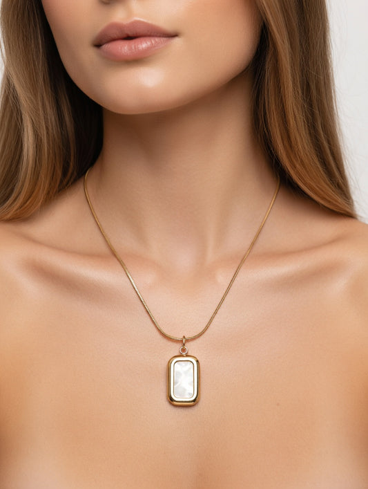 White Stone Necklace