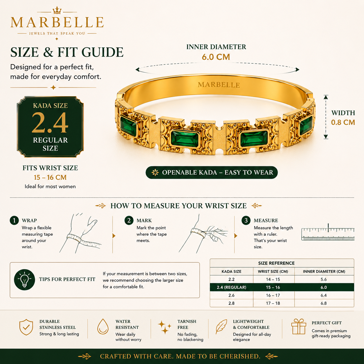 Green Stone Luxe Kada