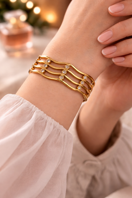 Four Rows Stone Luxe Kada