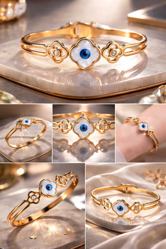 Evil Eye Clover Kada