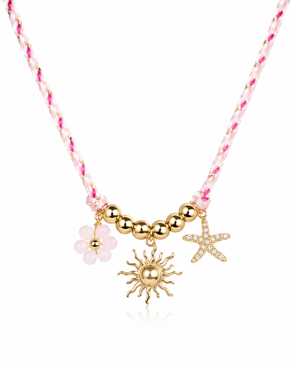 Pink charms Pendant Necklace