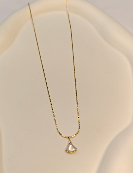 White Slice Necklace