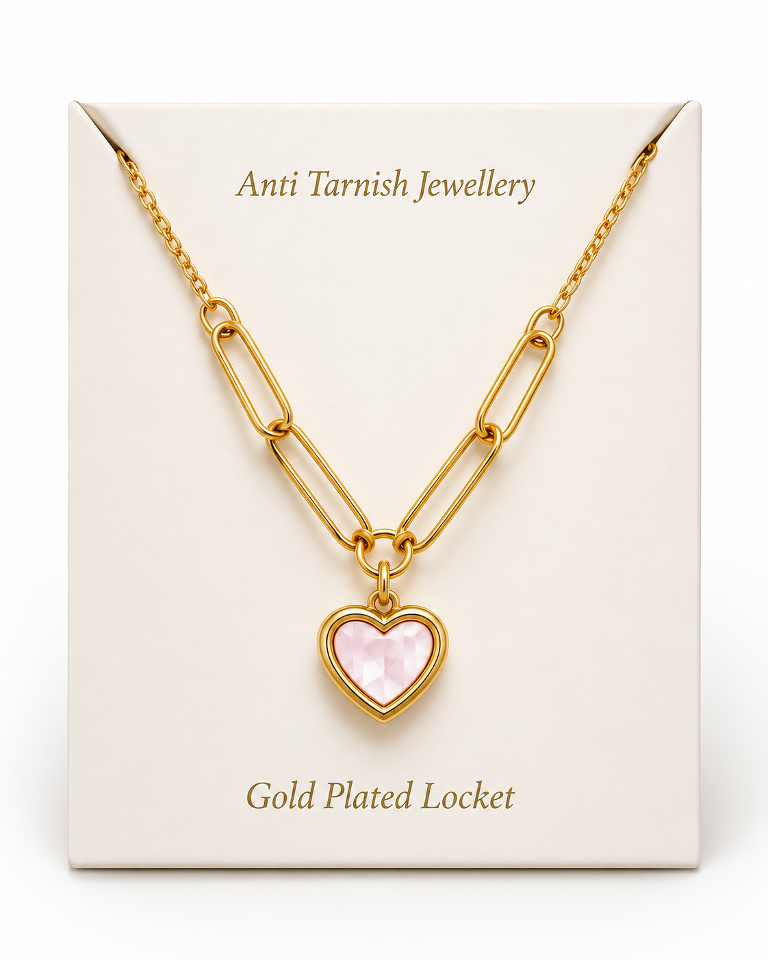 White Heart Pendant Necklace